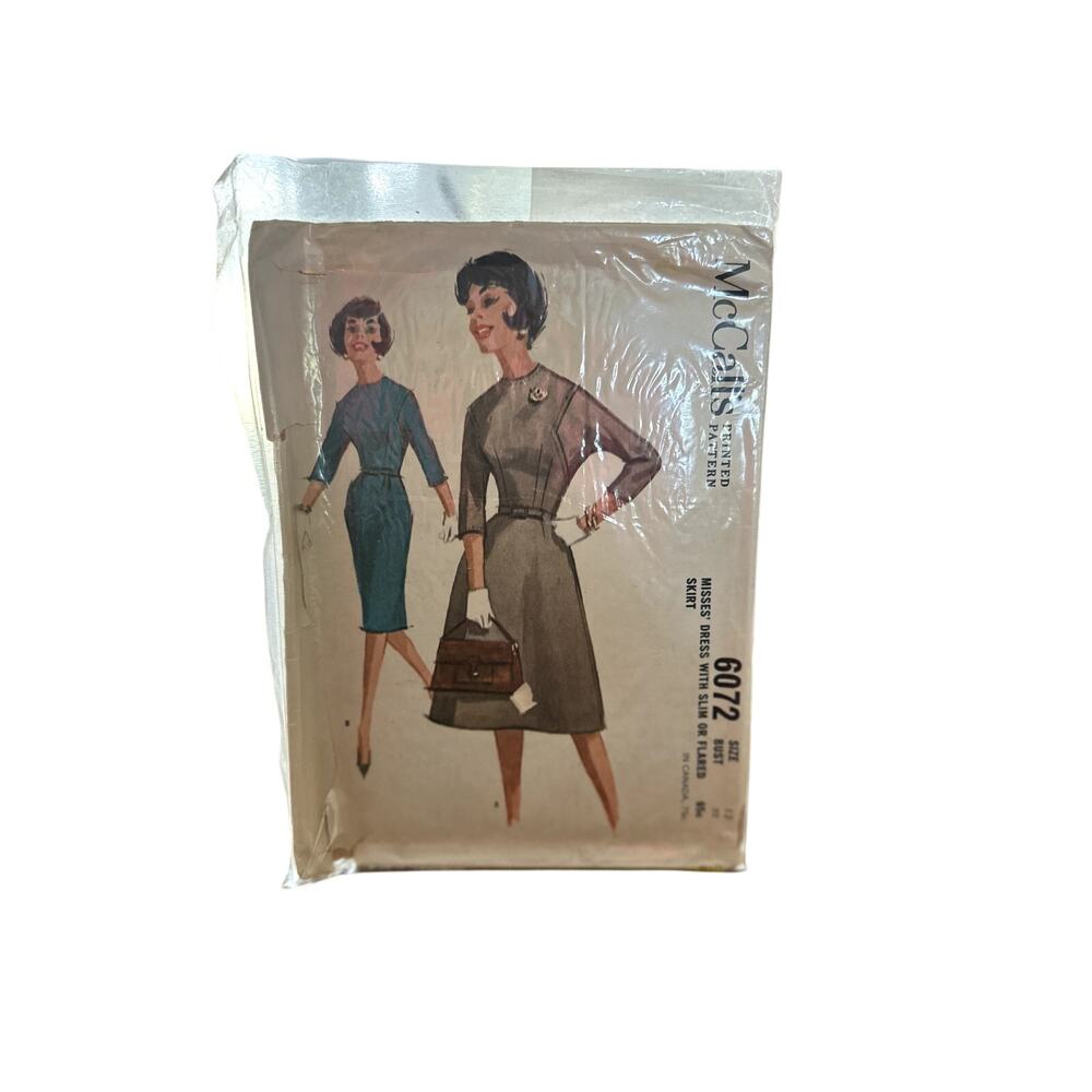 Vintage McCall’s 6072 Sewing Pattern – Misses Size 12, Bust 32